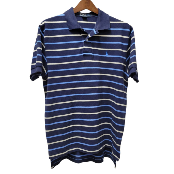 Polo Ralph Lauren Men's Striped Polo Shirt Size Large Excellent Condition - Picture 1 of 5
